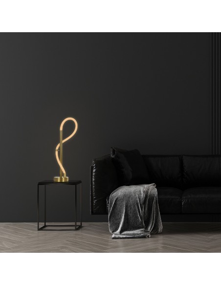 kelvo® GLOW KLV-101-0172 Επιτραπέζιο Φωτιστικό Πορτατίφ LED 18W 1800lm 360° AC 220-240V IP20 Ρυθμιζόμενο Λευκό CCT με Αφή 2700K/4500K/6000K Dimmable - Lumileds SMD Chip - Χρυσό Πλατίνα - Μ30 x Π30 x Υ60cm - 3 Χρόνια Εγγύηση