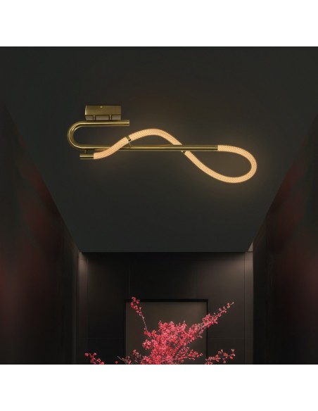 kelvo® GLOW KLV-101-0148 Φωτιστικό Οροφής LED 18W 1800lm 360° AC 220-240V IP20 Ρυθμιζόμενο Λευκό CCT με On/Off 2700K/4500K/6000K - Lumileds SMD Chip - Χρυσό Πλατίνα - Μ65 x Π30 x Υ30cm - 3 Χρόνια Εγγύηση