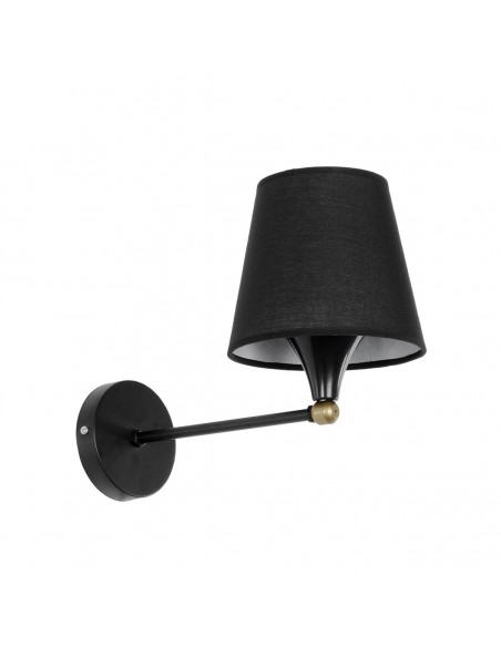 GLOBOSTAR® BLAKI 201-0115 Μοντέρνο Φωτιστικό Τοίχου - Απλίκα με Ντουί 1 x E27 AC 220-240V IP20 - Μαύρο - Μ40 x Π15 x Υ20cm