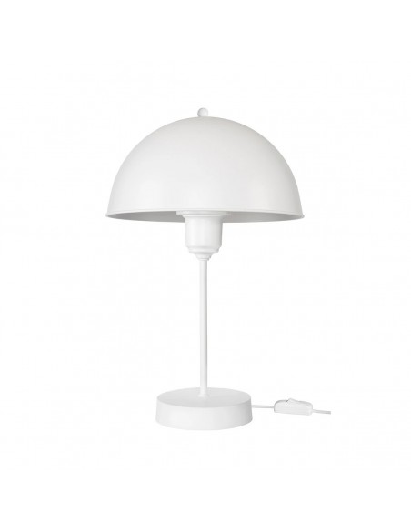 GLOBOSTAR® GAZETA 203-0301 Μοντέρνο Επιτραπέζιο Φωτιστικό Πορτατίφ με Ντουί 1 x E27 AC 220-240V IP20 - Λευκό  - Μ25 x Π25 x Υ39cm