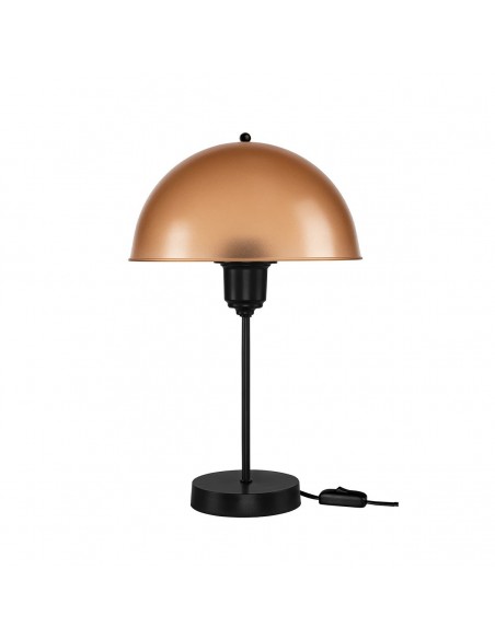 GLOBOSTAR® GAZETA 203-0297 Μοντέρνο Επιτραπέζιο Φωτιστικό Πορτατίφ με Ντουί 1 x E27 AC 220-240V IP20 - Μαύρο & Καφέ - Μ25 x Π25 x Υ39cm