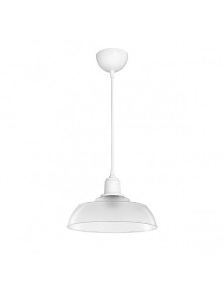 GLOBOSTAR® LOAN 203-0286 Μοντέρνο Κρεμαστό Φωτιστικό Οροφής με Ντουί 1 x E27 AC 220-240V IP20 - Λευκό Δίαφανο - Μ25.5 x Π25.5 x Υ17cm