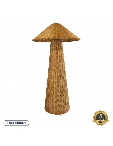 GLOBOSTAR® PERU 02235 Boho Επιδαπέδιο Φωτιστικό με Ντουί 1 x E27 AC 220-240V IP20 - Μπεζ - Μ73 x Π73 x Υ135cm