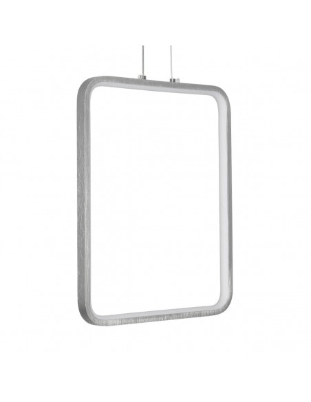 GLOBOSTAR® NEROBA 61304 Μοντέρνο Κρεμαστό Φωτιστικό Οροφής LED 18W 1980lm 360° AC 220-240V IP20 Ρυθμιζόμενο Λευκό CCT με On/Off 2700K/4500K/6000K - Lumileds SMD Chip - Νίκελ Βούρτσας - Μ29 x Π2 x Υ36cm - 3 Χρόνια Εγγύηση