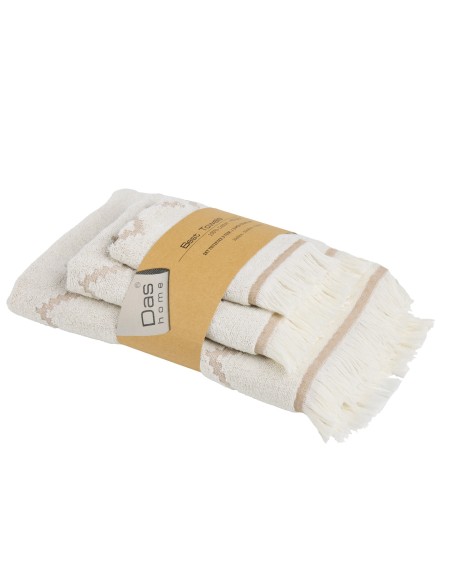 DAS HOME ΣΕΤ ΠΕΤΣΕΤΕΣ 3ΤΕΜΑΧΙΩΝ BEST 0872 BEIGE