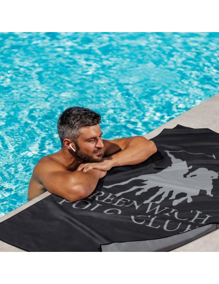 GREENWICH POLO CLUB ΠΕΤΣΕΤΑ ΘΑΛΑΣΣΗΣ 80Χ170 ESSENTIAL 5214 BLACK, GREY