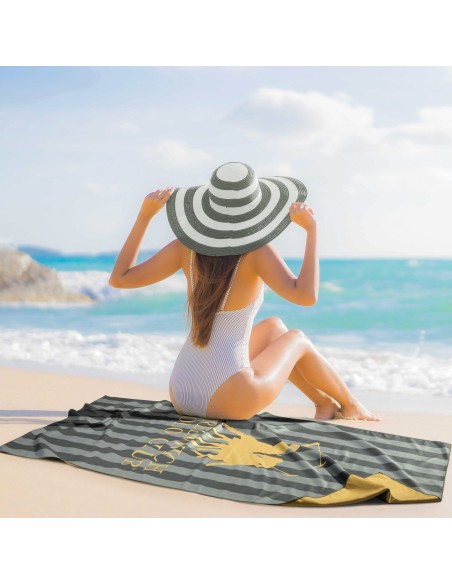 GREENWICH POLO CLUB ΠΕΤΣΕΤΑ ΘΑΛΑΣΣΗΣ 80Χ170 ESSENTIAL 5217 GREY, OCHRE