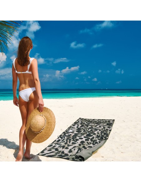 GREENWICH POLO CLUB ΠΕΤΣΕΤΑ ΘΑΛΑΣΣΗΣ 80Χ170 ESSENTIAL 5205 BLACK, TAUPE