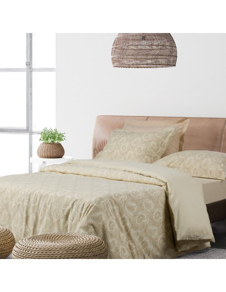 DAS HOME ΣΕΤ ΣΕΝΤΟΝΙΑ ΥΠΕΡΔΙΠΛΑ ΜΕ ΛΑΣΤΙΧΟ CASUAL 5444 IVORY, TAUPE