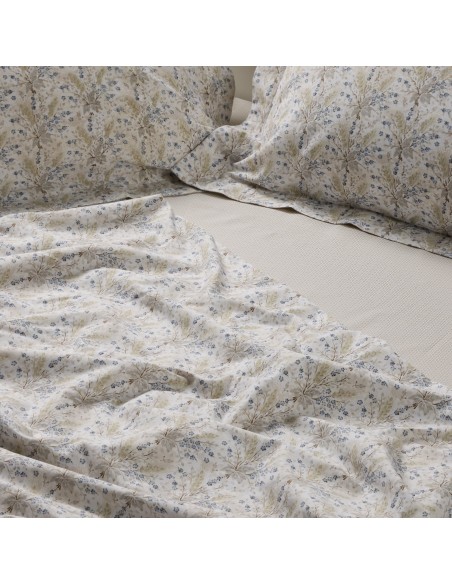 DAS HOME ΣΕΤ ΣΕΝΤΟΝΙΑ ΥΠΕΡΔΙΠΛΑ ΜΕ ΛΑΣΤΙΧΟ CASUAL 5440 BLUE, TAUPE