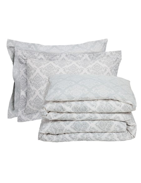 DAS HOME ΣΕΤ ΠΑΠΛΩΜΑΤΟΘΗΚΗ ΥΠΕΡΔΙΠΛΗ DAILY 3182 ECRU, GREY