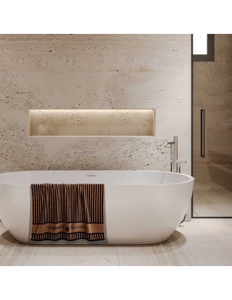 GREENWICH POLO CLUB ΠΕΤΣΕΤΑ ΜΠΑΝΙΟΥ 80Χ150 LOFT 4142 BROWN