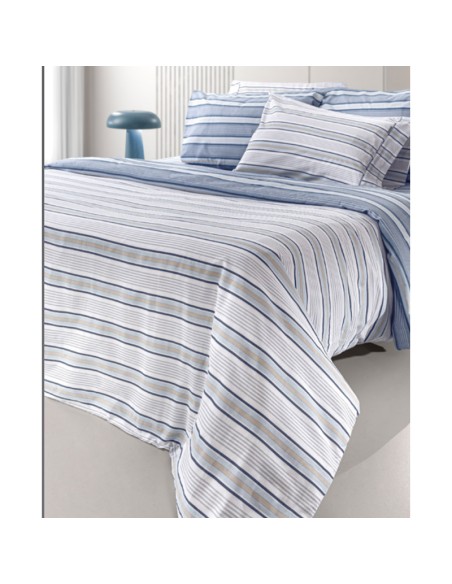 Σετ Σεντόνια Ημίδιπλα 180x265 Pinstripe Denim