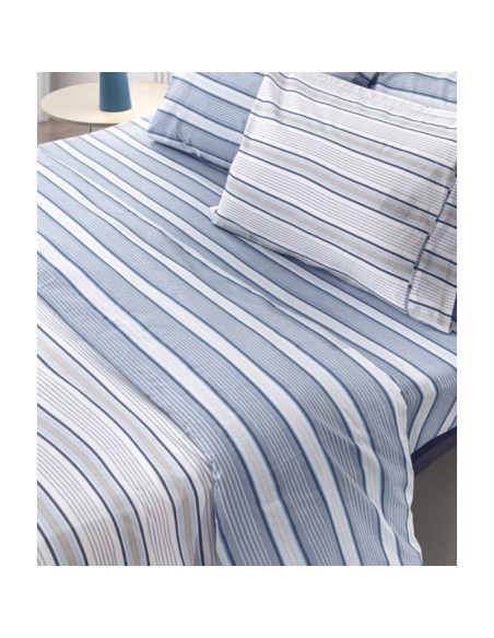 Σετ Σεντόνια Ημίδιπλα 180x265 Pinstripe Denim 2