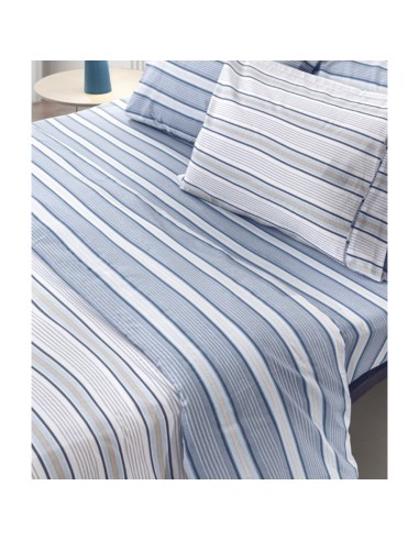 Σετ Σεντόνια Ημίδιπλα 180x265 Pinstripe Denim