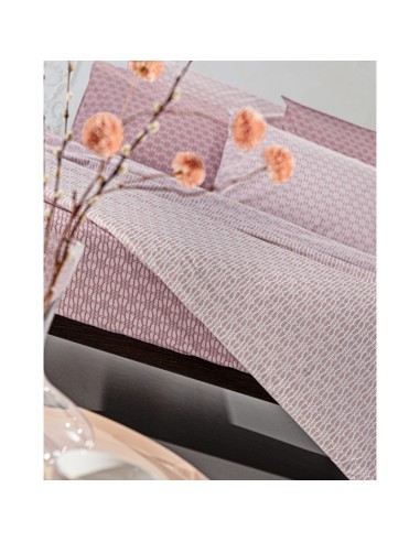 Σετ Σεντόνια Ημίδιπλα 180x265 Sandy Old Pink