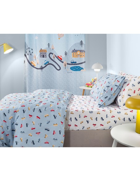 Σετ Σεντόνια Παιδικά 165x250 Roadtrip Sky