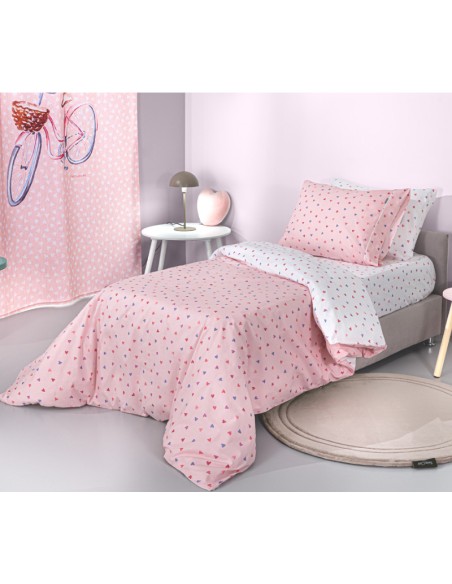 Σετ Σεντόνια Παιδικά 165x250 Amore Pink