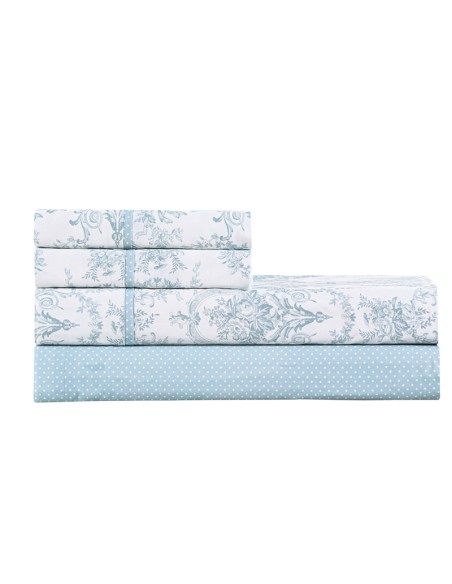 Σετ Σεντόνια Βαμβακοσατέν Υπέρδιπλα 245x270 Chantal Aqua