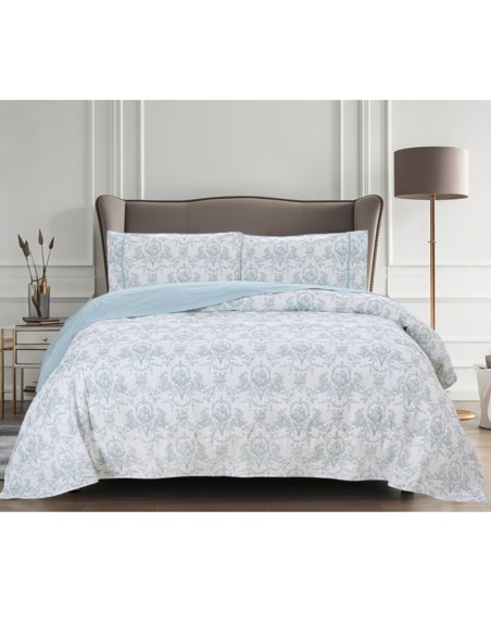 Σετ Σεντόνια Βαμβακοσατέν Υπέρδιπλα 245x270 Chantal Aqua
