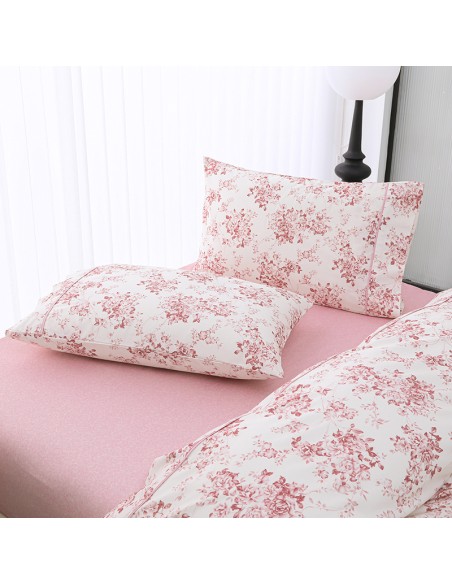 Σετ Σεντόνια Βαμβακοσατέν Υπέρδιπλα 245x270 Samira Pink
