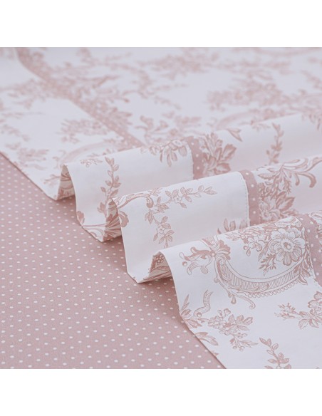 Σετ Σεντόνια Υπέρδιπλα 245x270 Chantal Pink