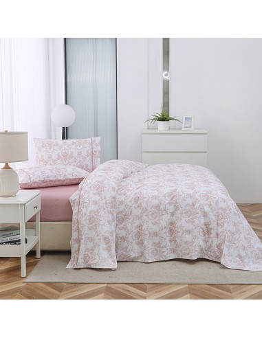 Σετ Σεντόνια Υπέρδιπλα 245x270 Chantal Pink