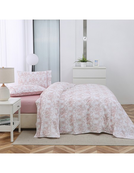 Σετ Σεντόνια Υπέρδιπλα 245x270 Chantal Pink