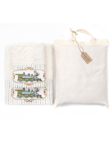 Σετ βρεφικές πετσέτες 2 τμχ - Choo Choo Train