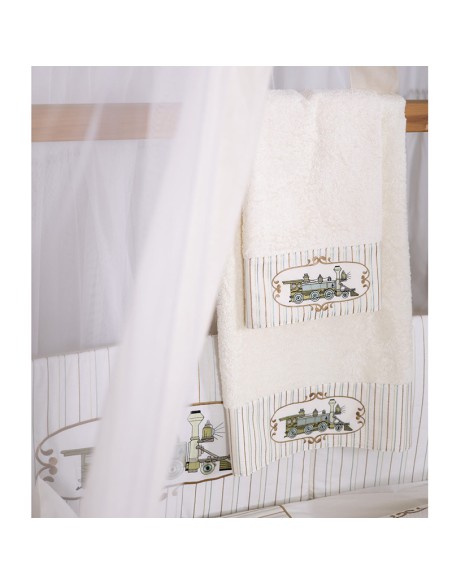 Σετ βρεφικές πετσέτες 2 τμχ - Choo Choo Train