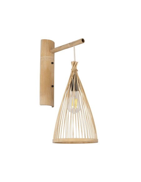 GLOBOSTAR® ARIDA 01970 Boho Φωτιστικό Τοίχου - Απλίκα με Ντουί 1 x E27 AC 220-240V IP20 - Μπεζ - Μ21 x Π30 x Υ55cm