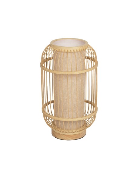 GLOBOSTAR® TULUM 02001 Boho Επιτραπέζιο Φωτιστικό Πορτατίφ με Ντουί 1 x E27 AC 220-240V IP20 - Μπεζ - Μ20 x Π20 x Υ32cm