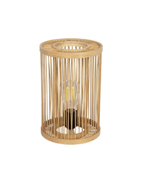 GLOBOSTAR® NOMAD 02000 Boho Επιτραπέζιο Φωτιστικό Πορτατίφ με Ντουί 1 x E27 AC 220-240V IP20 - Μπεζ - Μ20 x Π20 x Υ30cm