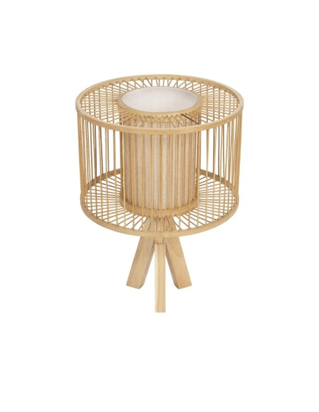 GLOBOSTAR® TULUM 01993 Boho Επιτραπέζιο Φωτιστικό Πορτατίφ με Ντουί 1 x E27 AC 220-240V IP20 - Μπεζ - Μ30 x Π30 x Υ40cm