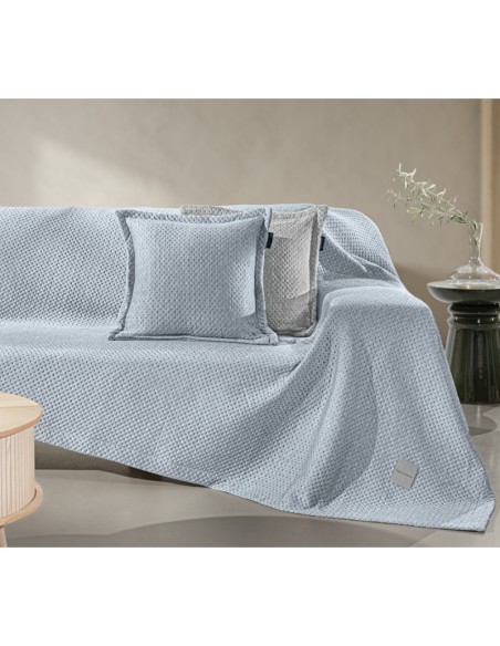 Σετ Ριχτάρια Αντιολισθητικά Αλέκιαστα 2τμχ & 2 Μαξιλαροθήκες Cooling Denim