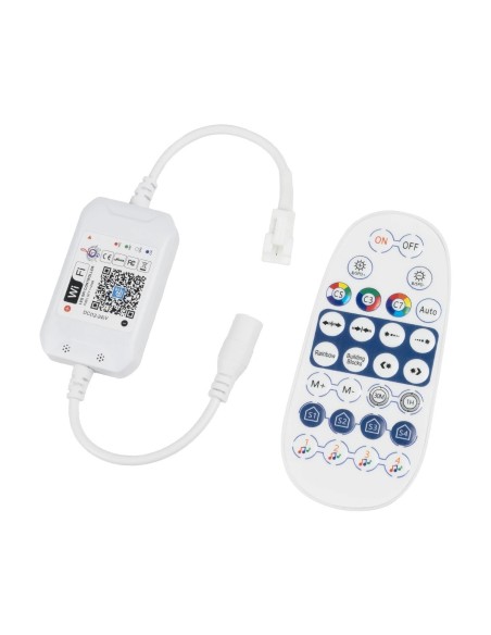 GLOBOSTAR® ZENGGE-WFMNA 73450 RF & WiFi 2.4G Ψηφιακός Pixel Addressable Controller DC 5-12-24V IP20 - WiFi 2.4G & Bluetooth - SPI/TTL Protocol 2048 IC - Μ10.5 x Π4.5 x Υ1.5cm - 2 Χρόνια Εγγύηση