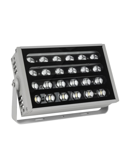 GLOBOSTAR® FLOODKENA 999-0274 Προβολέας Σποτ Wall Washer LED 40W 3400lm 120° AC 220-240V Αδιάβροχο IP67 Πολύχρωμο RGBW - Bridgelux SMD Chip - Γκρι Ανθρακί - Μ24.5 x Π6 x Υ16.3cm - 3 Χρόνια Εγγύηση