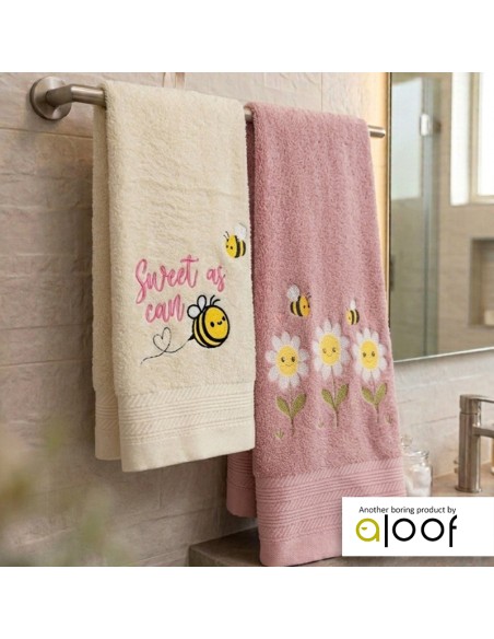 Σετ Πετσέτες Bee-utiful Flowers 2τμχ 500gr| aloof