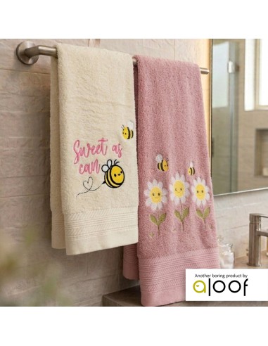 Σετ Πετσέτες Bee-utiful Flowers 2τμχ 500gr| aloof