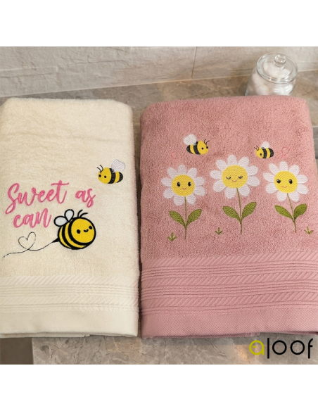 Σετ Πετσέτες Bee-utiful Flowers 2τμχ 500gr| aloof