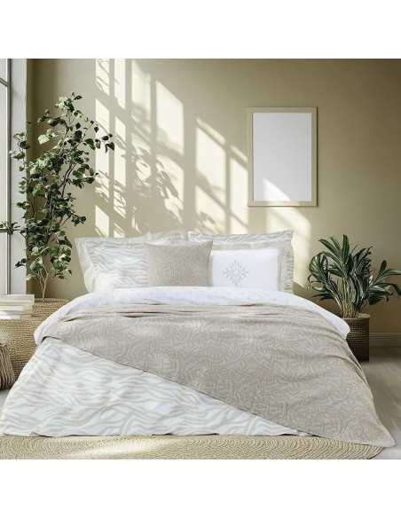 Κουβέρτα Πικέ Υπερδιπλη 220x240 Nuve Taupe