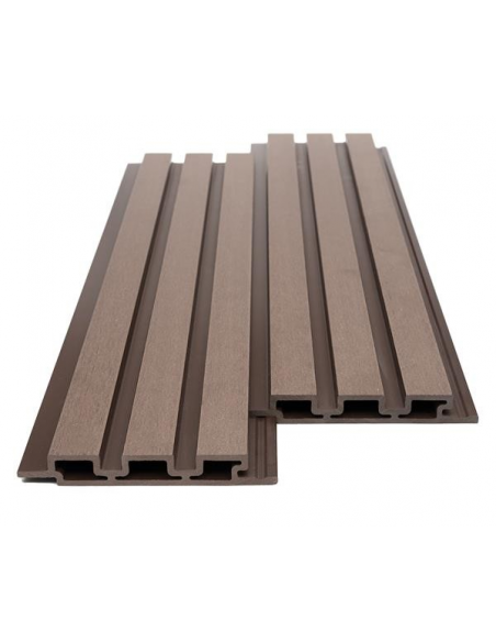 WPC PANEL ΜΕ 3D ΠΗΧΑΚΙΑ 25/176.5mm D.BROWN 8530