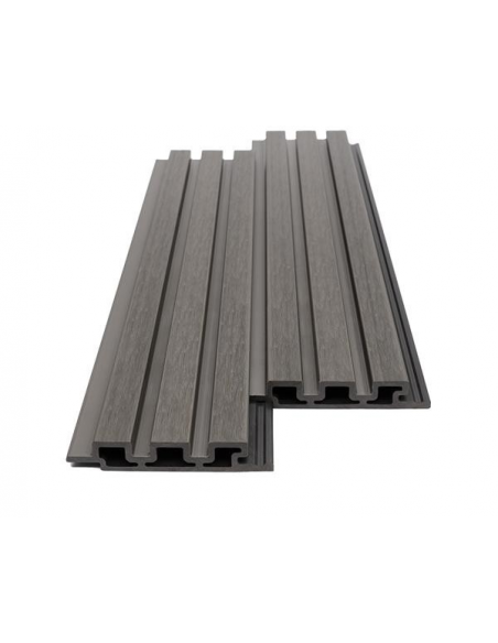 WPC PANEL 2ης ΓΕΝΙΑΣ ΜΕ 3D ΠΗΧΑΚΙΑ 25/147.5mm D.GREY 5570