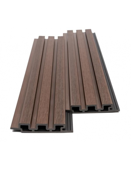 WPC PANEL 2ης ΓΕΝΙΑΣ ΜΕ 3D ΠΗΧΑΚΙΑ 25/147.5mm COFFEE 5530