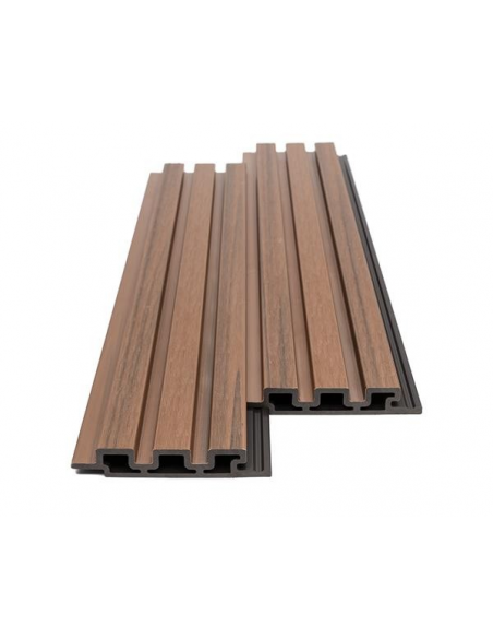 WPC PANEL 2ης ΓΕΝΙΑΣ ΜΕ 3D ΠΗΧΑΚΙΑ 25/147.5mm TEAK 5510