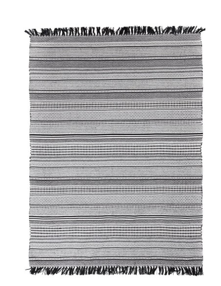 Χαλί Urban Cotton Kilim Samaira Black White  - 160x230