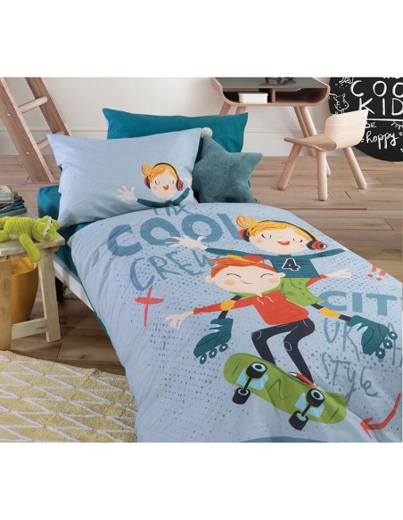 Σετ Παπλωματοθήκη Παιδική 170x260 City Scaters