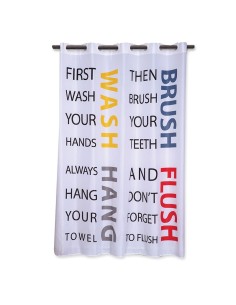 Κουρτίνα Μπάνιου 180x200 Bath Rules White