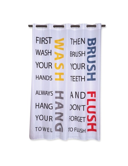 Κουρτίνα Μπάνιου 180x200 Bath Rules White