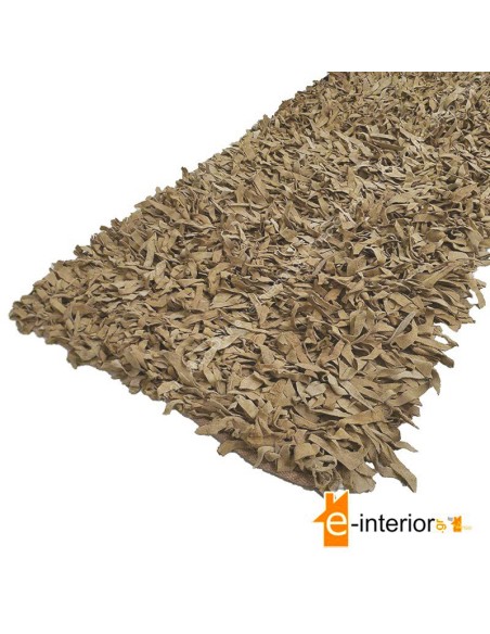 Δερμάτινο Χαλάκι Φουντωτό 70x140 - BEIGE